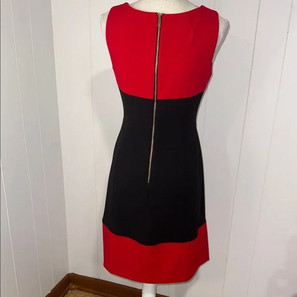 Tommy Hilfiger Black and Red Midi Dress - Picture 4 of 5